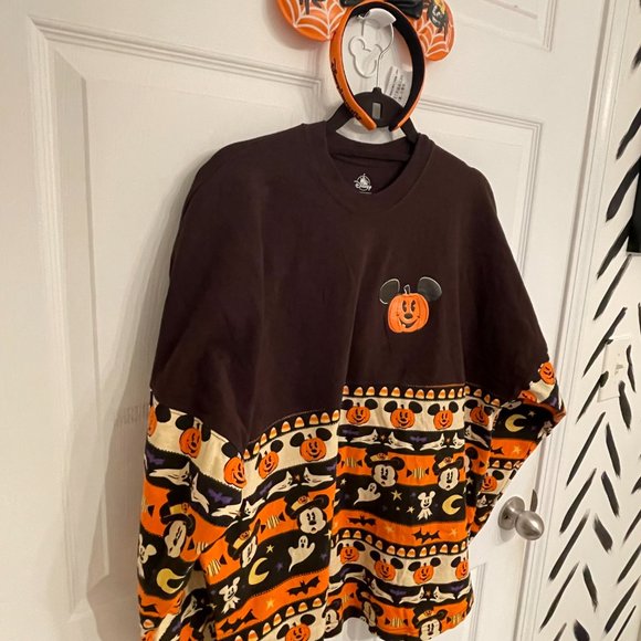 SET: Disney Halloween Spirit Jersey & Loungefly Minnie Headband GLOW-IN-DARK - Picture 8 of 9